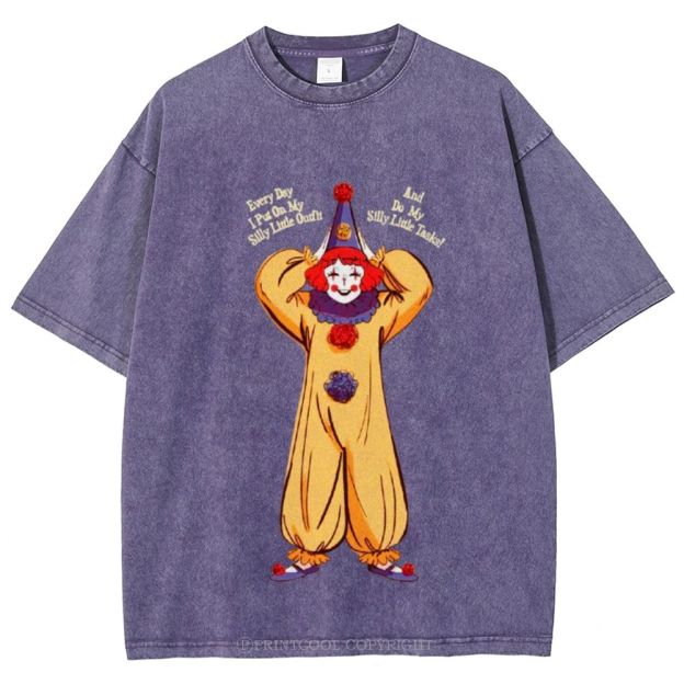 Yellow Clown Unisex Vintage Washed Tee