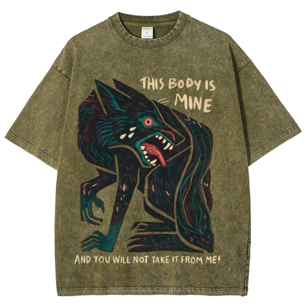 The Body Is Mine Unisex Vintage Washed Tee