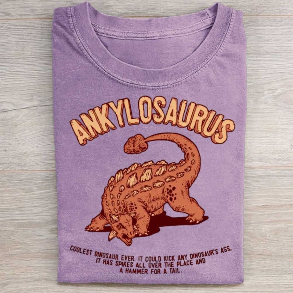 Ankylosaurus Unisex Vintage Washed Tee