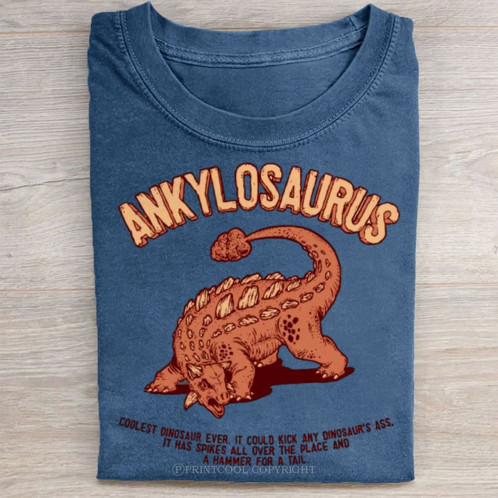 Ankylosaurus Unisex Vintage Washed Tee