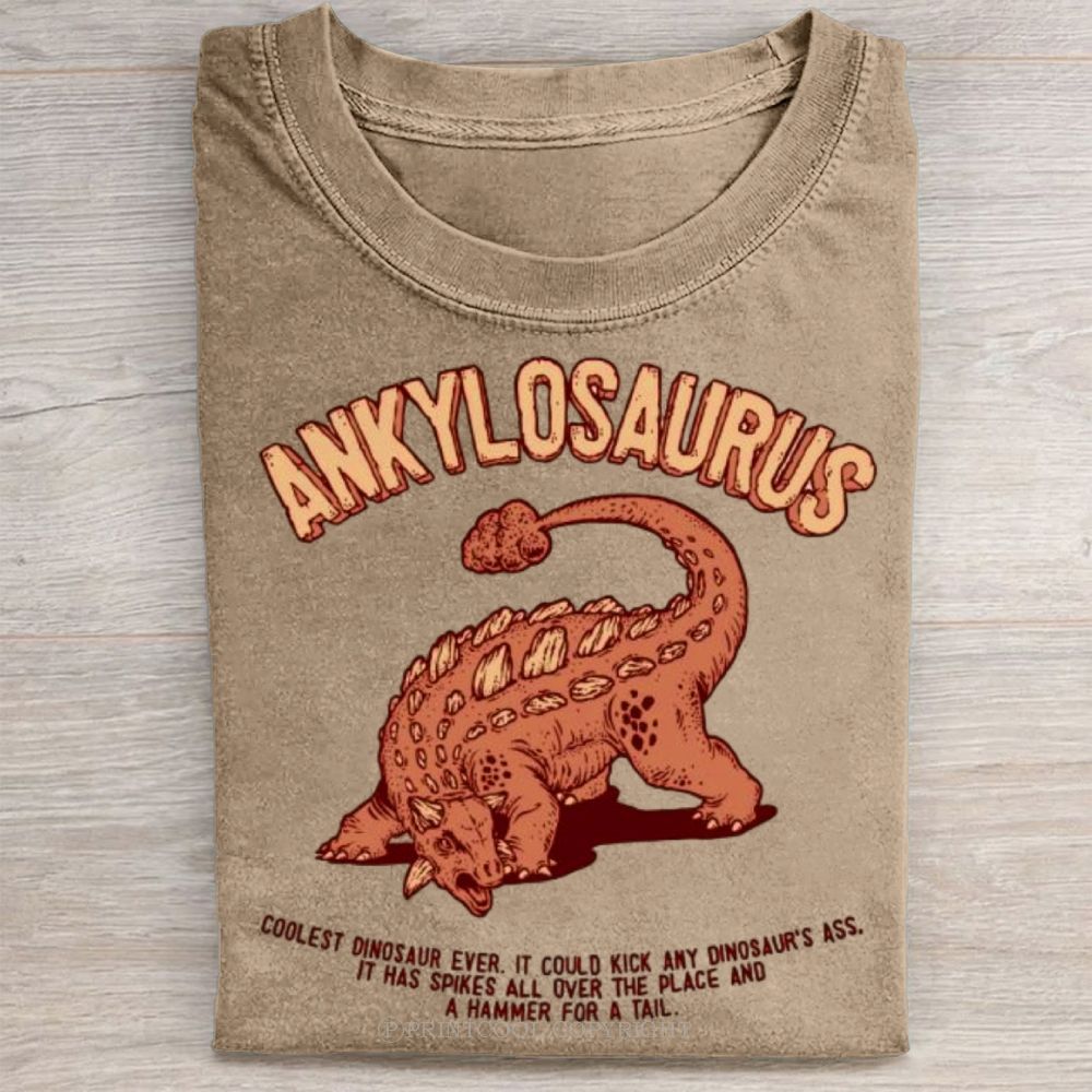 Ankylosaurus Unisex Vintage Washed Tee
