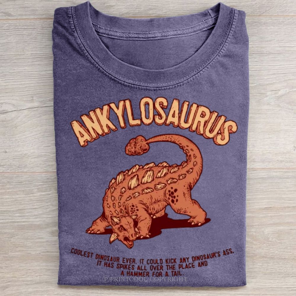 Ankylosaurus Unisex Vintage Washed Tee
