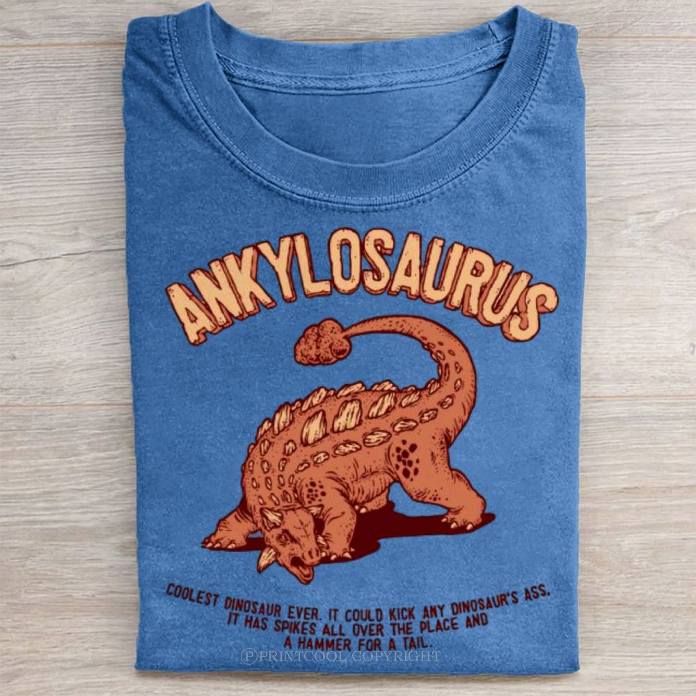 Ankylosaurus Unisex Vintage Washed Tee