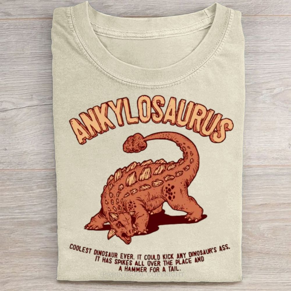 Ankylosaurus Unisex Vintage Washed Tee