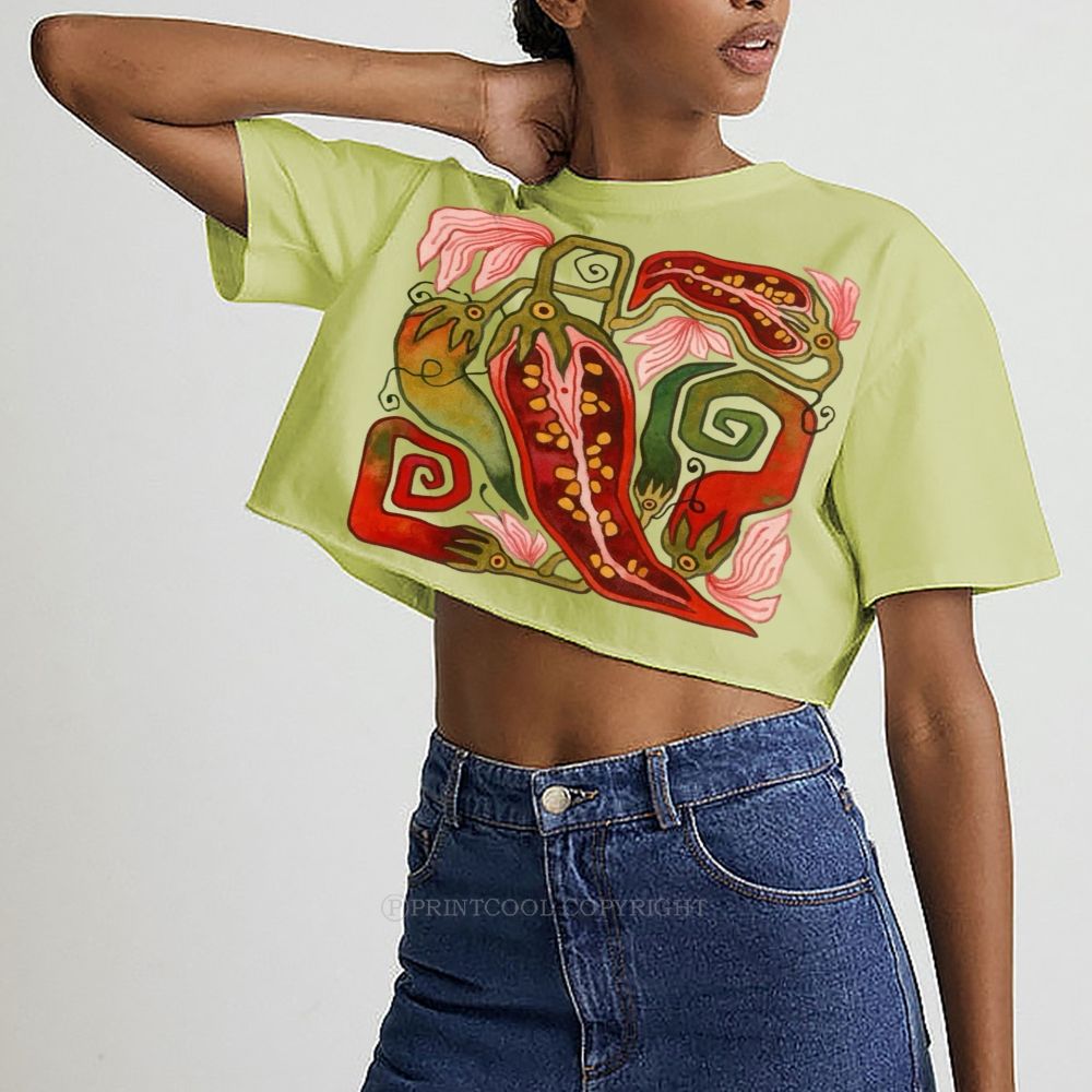 Hot Pepper Women's Crop Tops