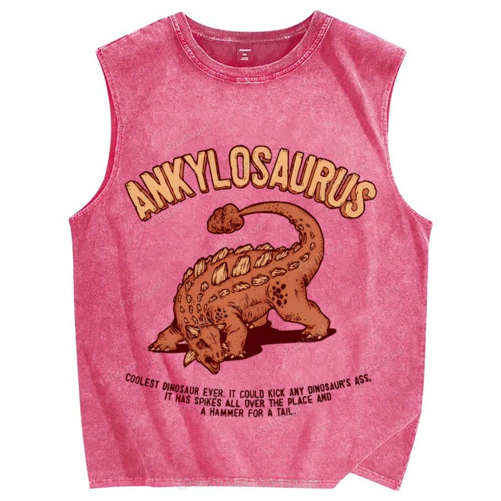 Ankylosaurus Unisex Washed Tank Top
