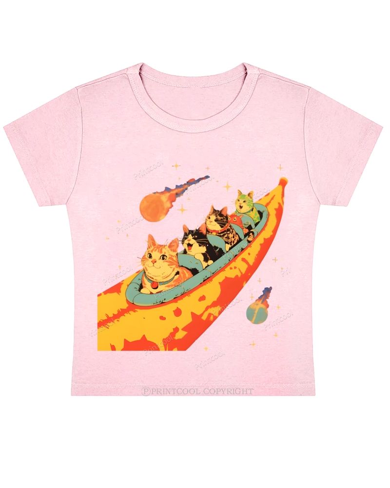 Galaxy Voyage Cats Baby Tee