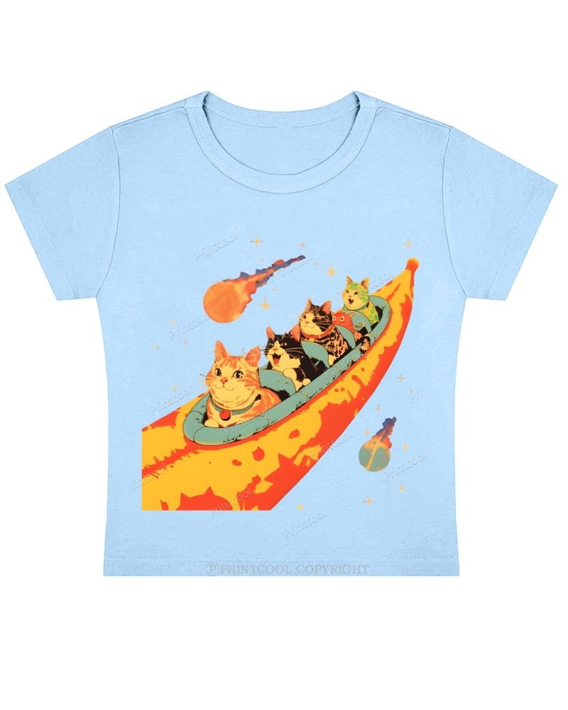 Galaxy Voyage Cats Baby Tee