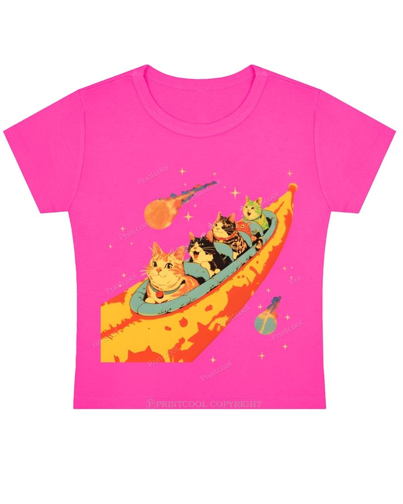 Galaxy Voyage Cats Baby Tee