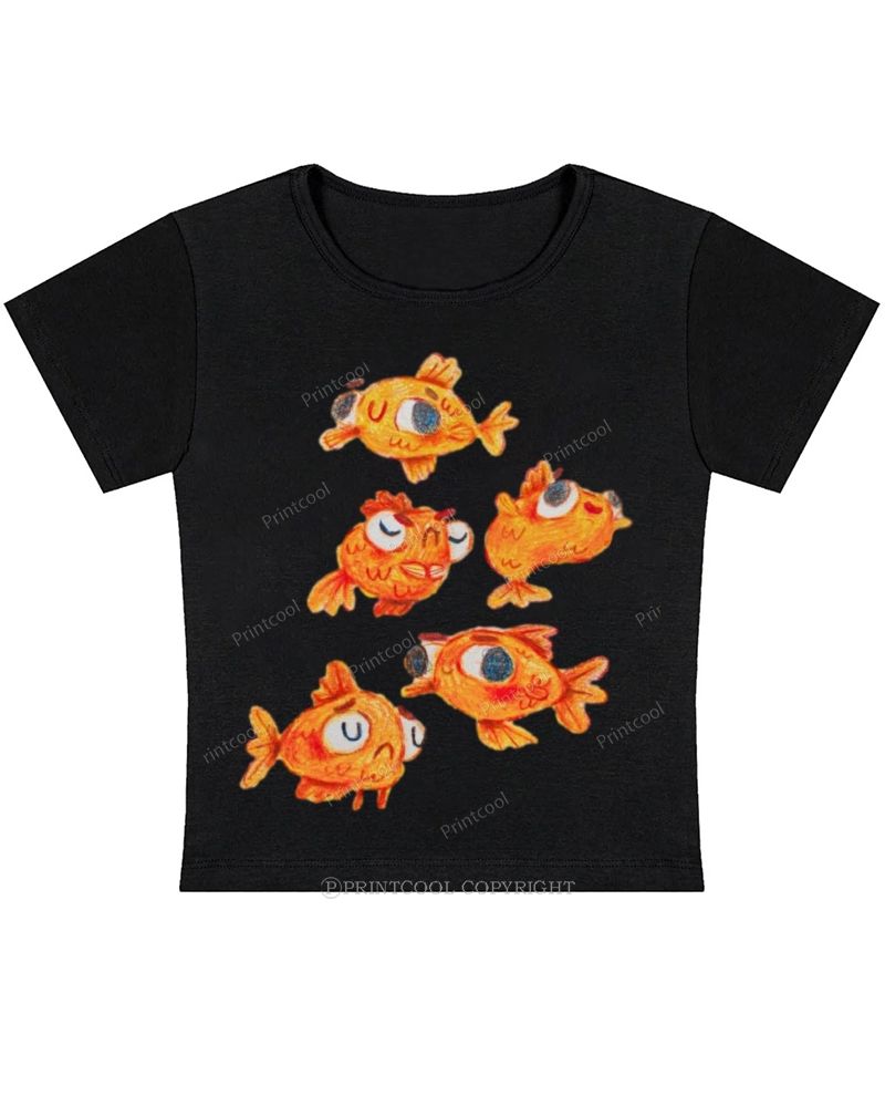Cute Goldfishes Baby Tee