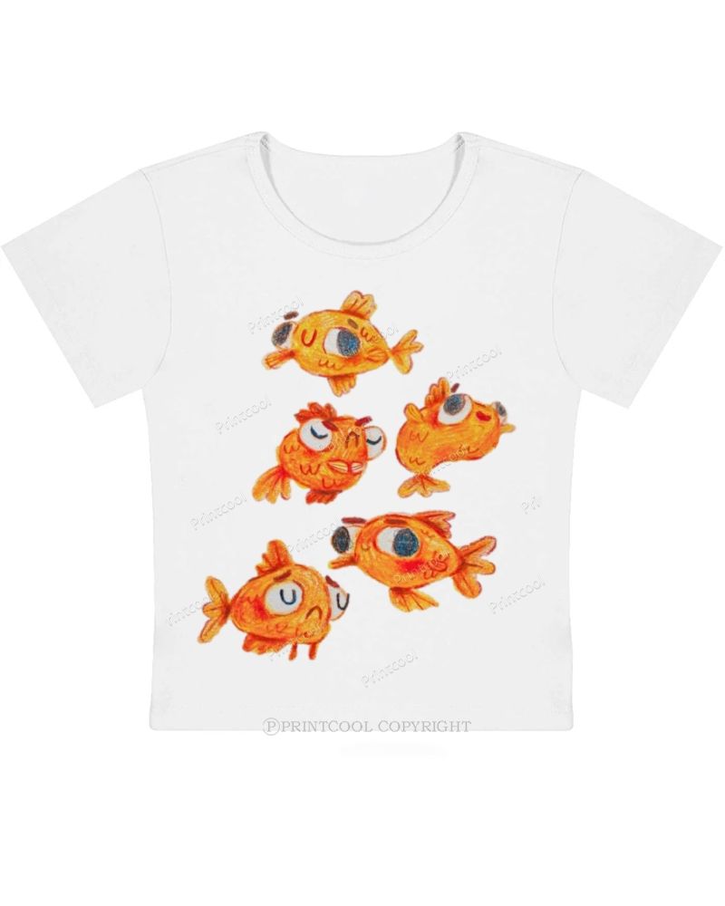 Cute Goldfishes Baby Tee