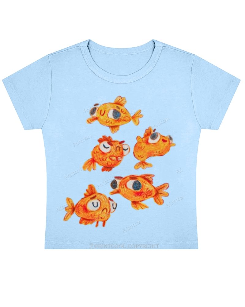 Cute Goldfishes Baby Tee