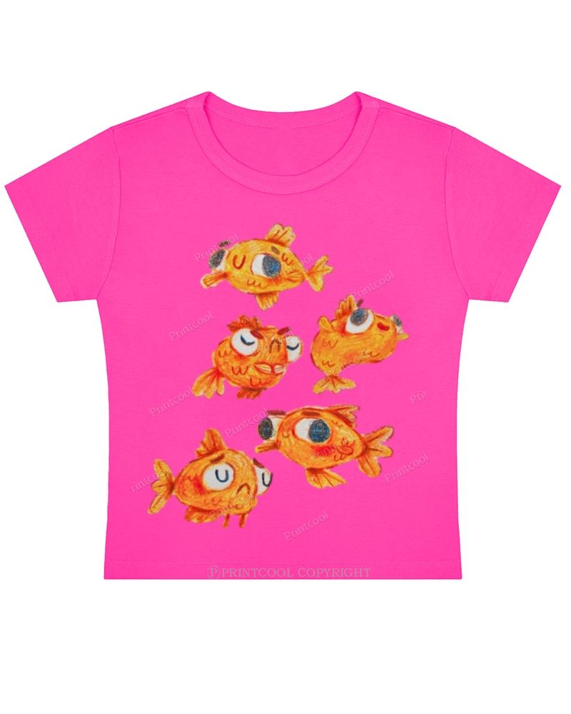 Cute Goldfishes Baby Tee