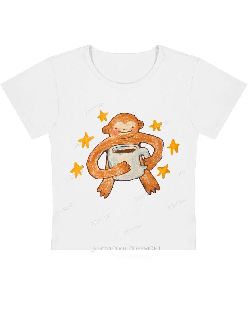 Star Monkey Baby Tee