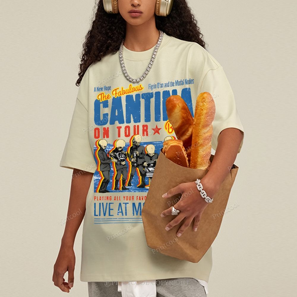 Fabulously Cantina Band: Star Wars Tour Design Unisex Vintage Washed Tee