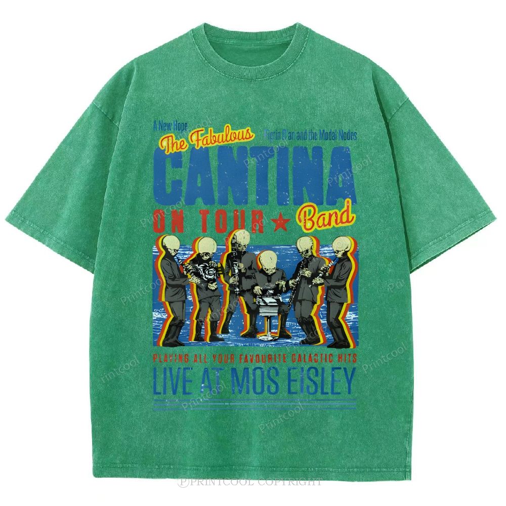 Fabulously Cantina Band: Star Wars Tour Design Unisex Vintage Washed Tee