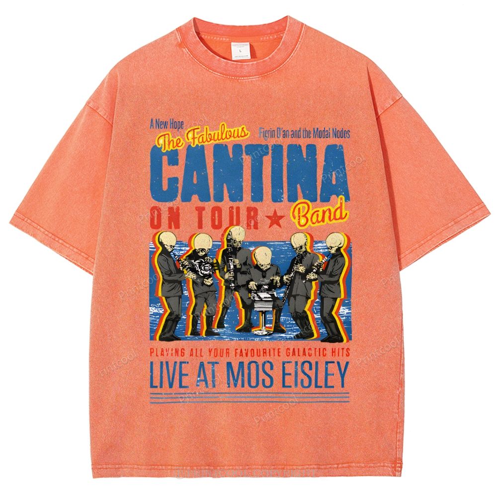 Fabulously Cantina Band: Star Wars Tour Design Unisex Vintage Washed Tee