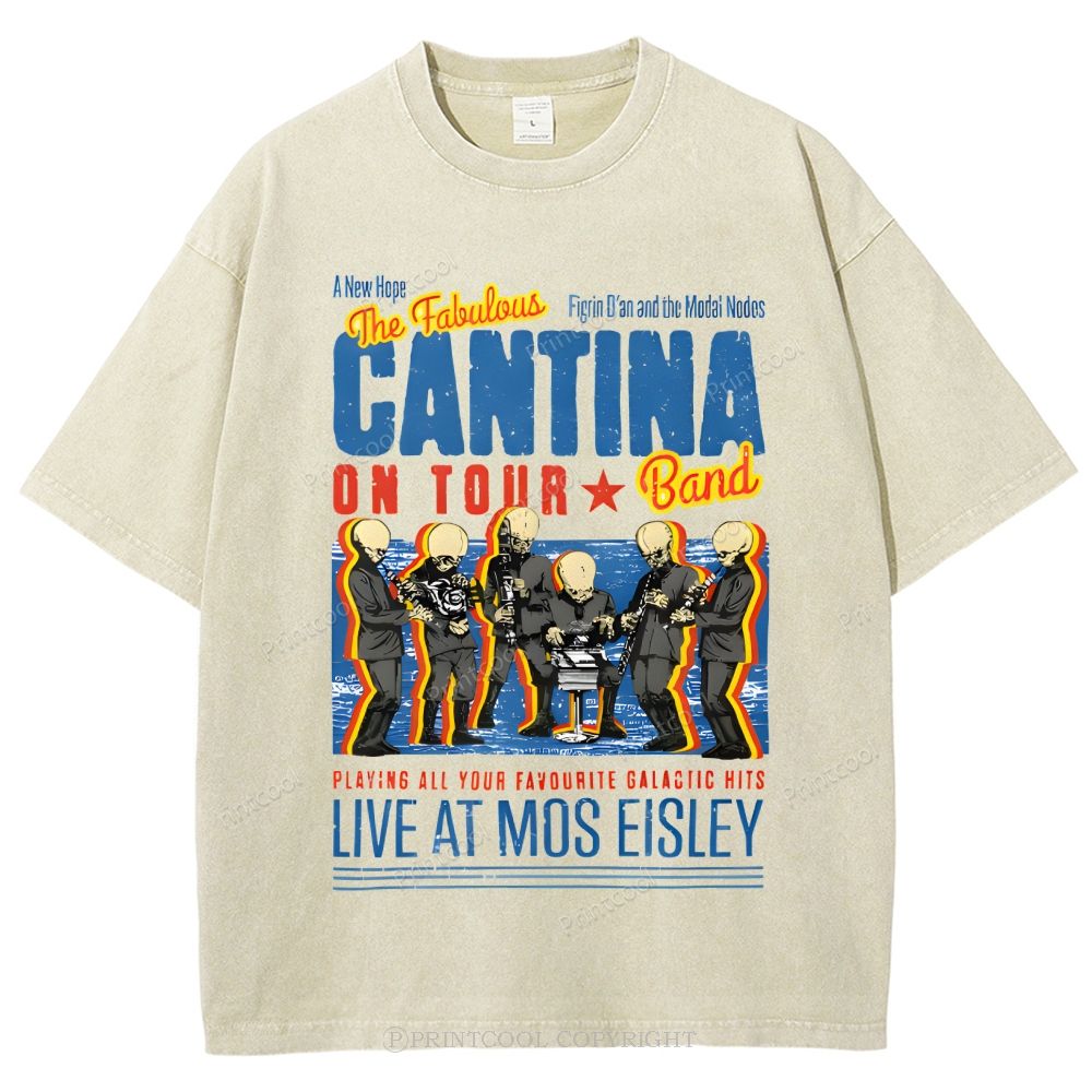 Fabulously Cantina Band: Star Wars Tour Design Unisex Vintage Washed Tee