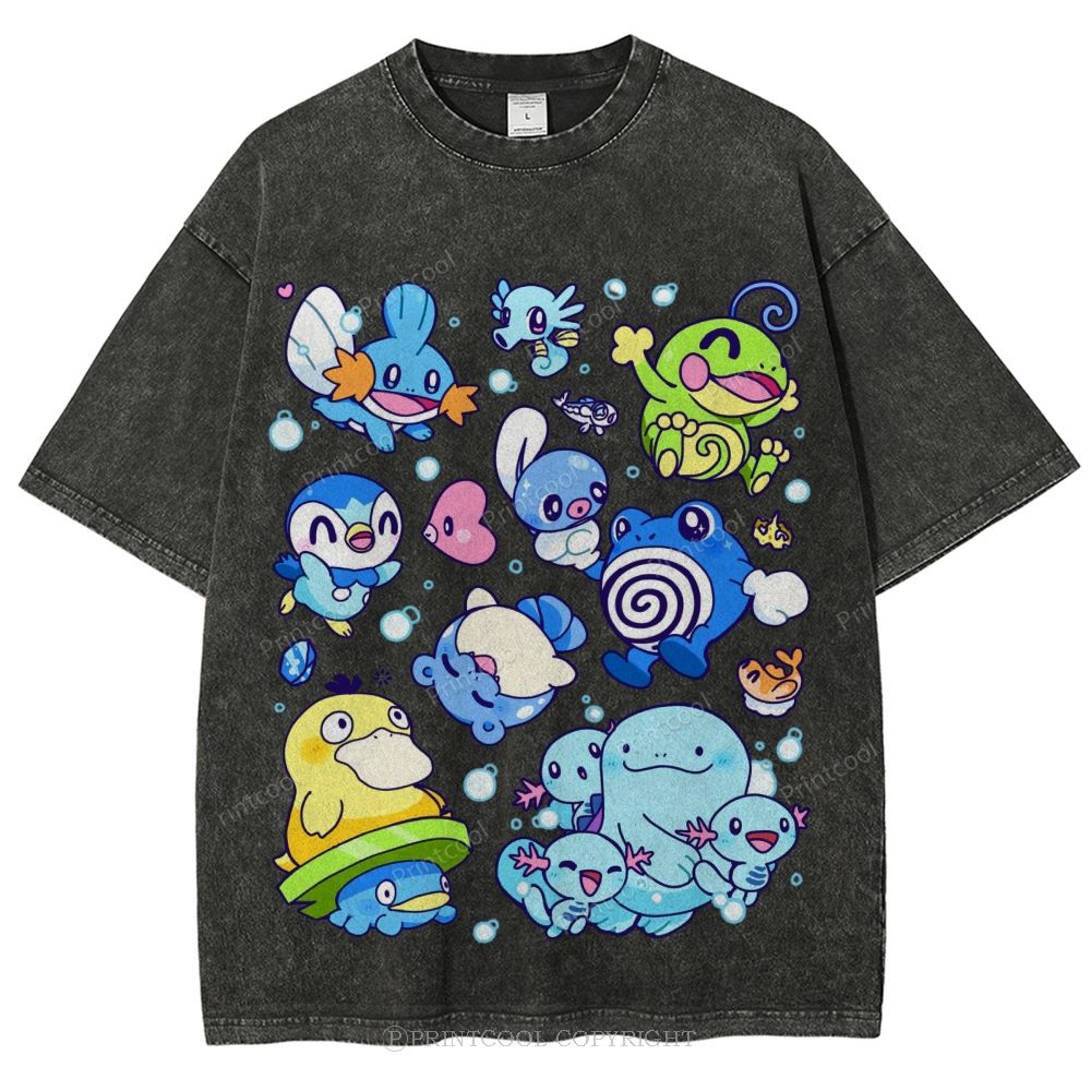 Pokémon Weaving Unisex Vintage Washed Tee