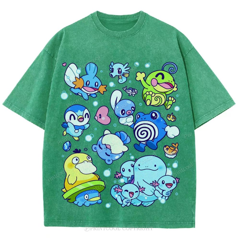 Pokémon Weaving Unisex Vintage Washed Tee