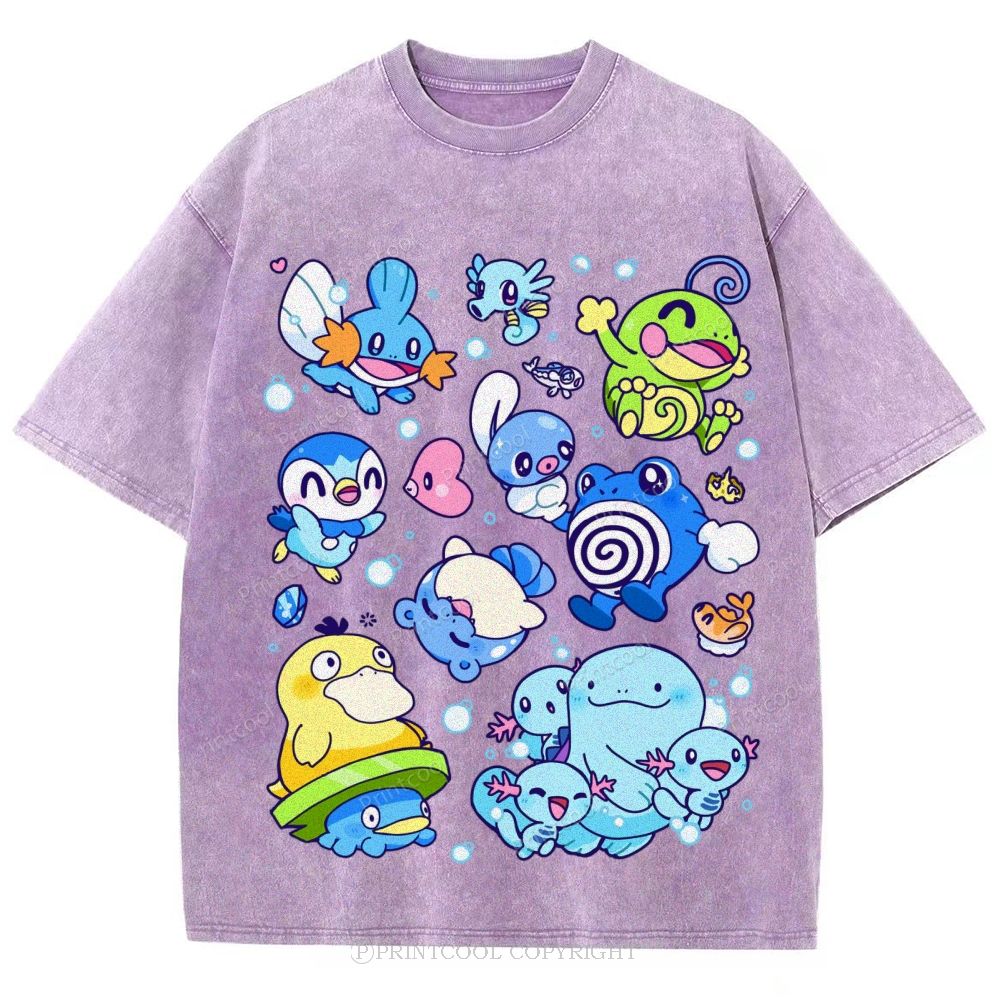 Pokémon Weaving Unisex Vintage Washed Tee