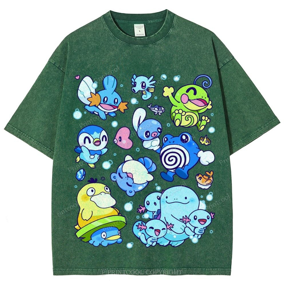 Pokémon Weaving Unisex Vintage Washed Tee