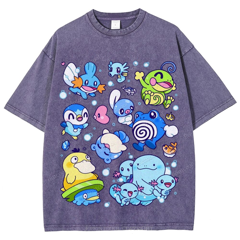 Pokémon Weaving Unisex Vintage Washed Tee