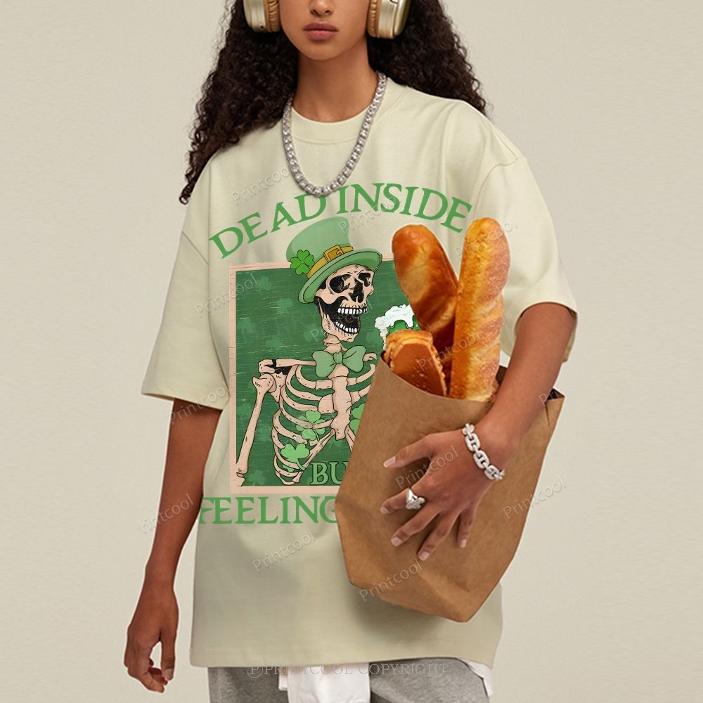 Lucky Skeleton Festival Vibe Unisex Vintage Washed Tee