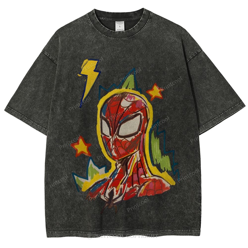 Spider Man Unisex Vintage Washed Tee
