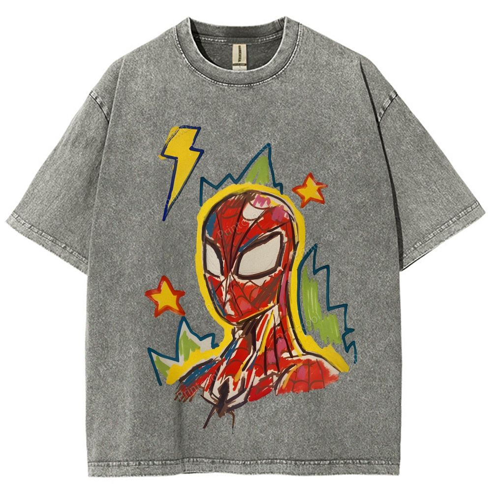Spider Man Unisex Vintage Washed Tee