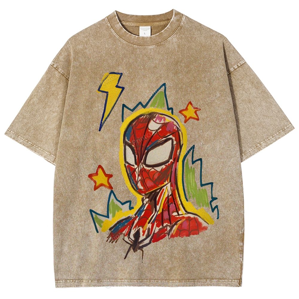Spider Man Unisex Vintage Washed Tee