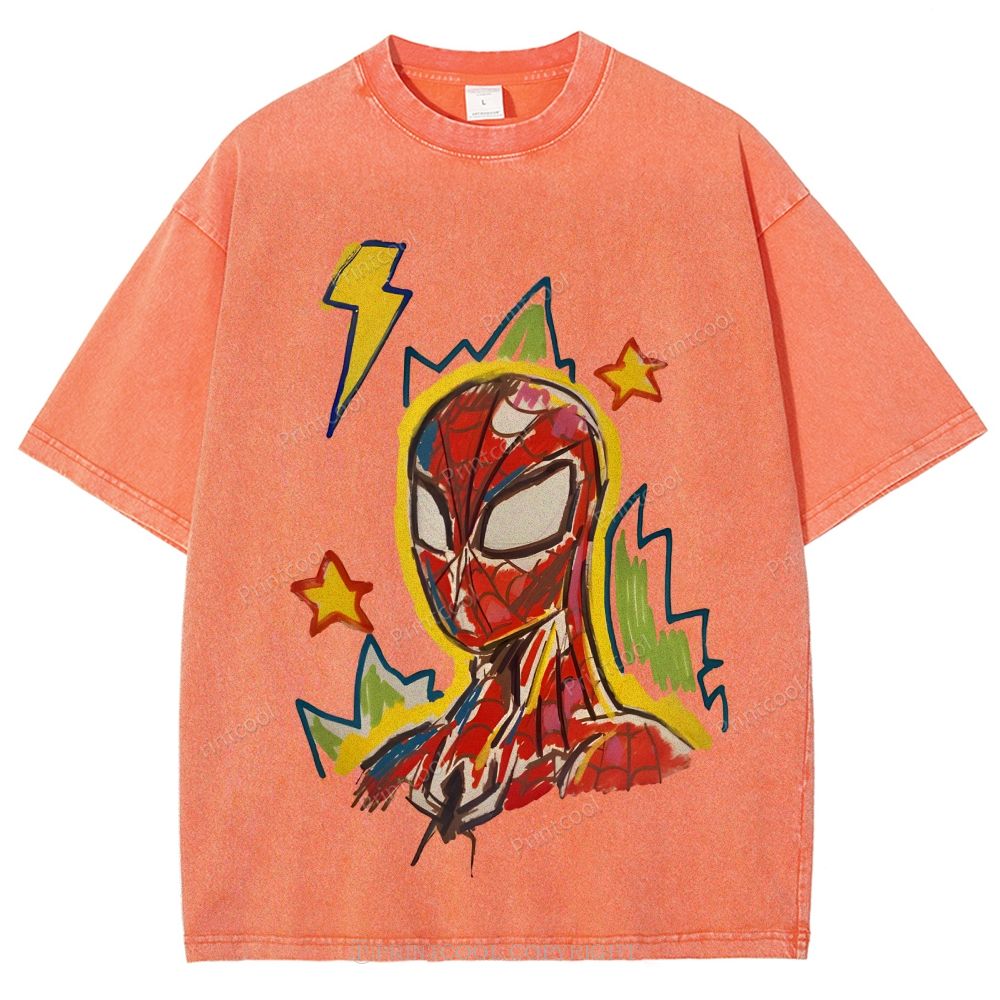 Spider Man Unisex Vintage Washed Tee