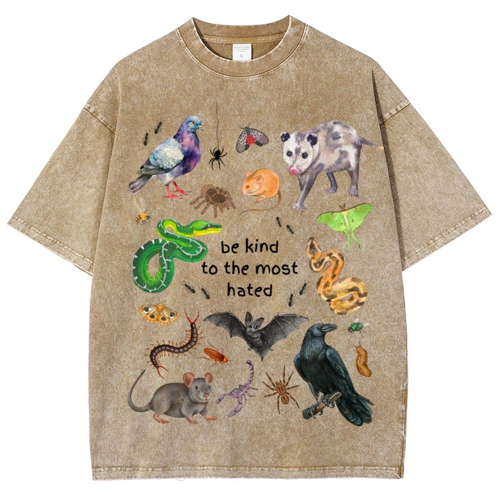 The Most Hated Animals Unisex Vintage Washed Tee