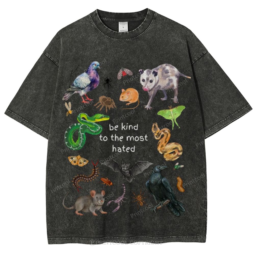 The Most Hated Animals Unisex Vintage Washed Tee