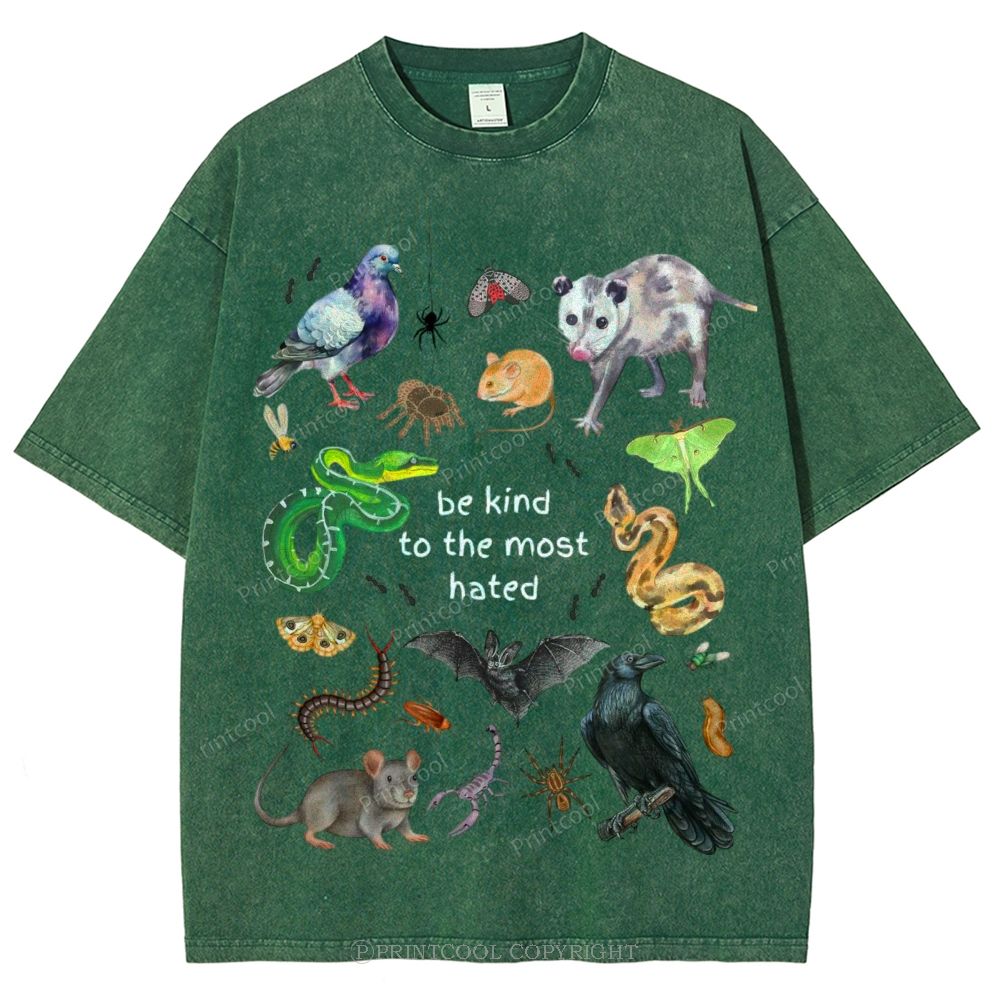 The Most Hated Animals Unisex Vintage Washed Tee