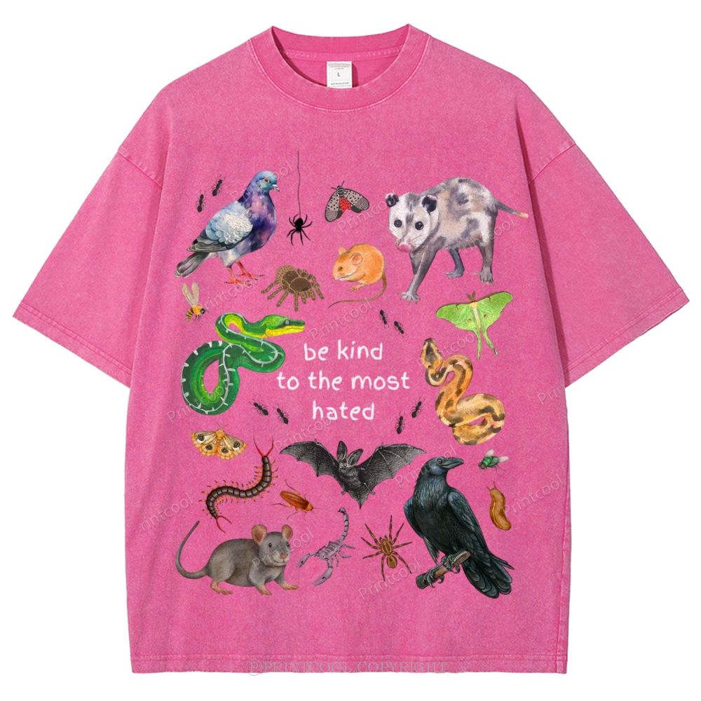 The Most Hated Animals Unisex Vintage Washed Tee