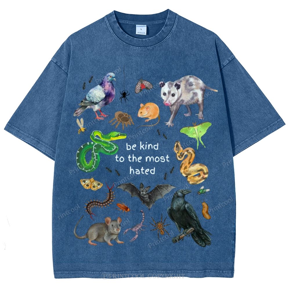 The Most Hated Animals Unisex Vintage Washed Tee