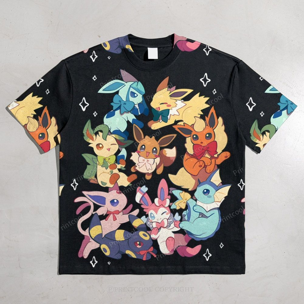 Eevee All-over print pure cotton t-shirt