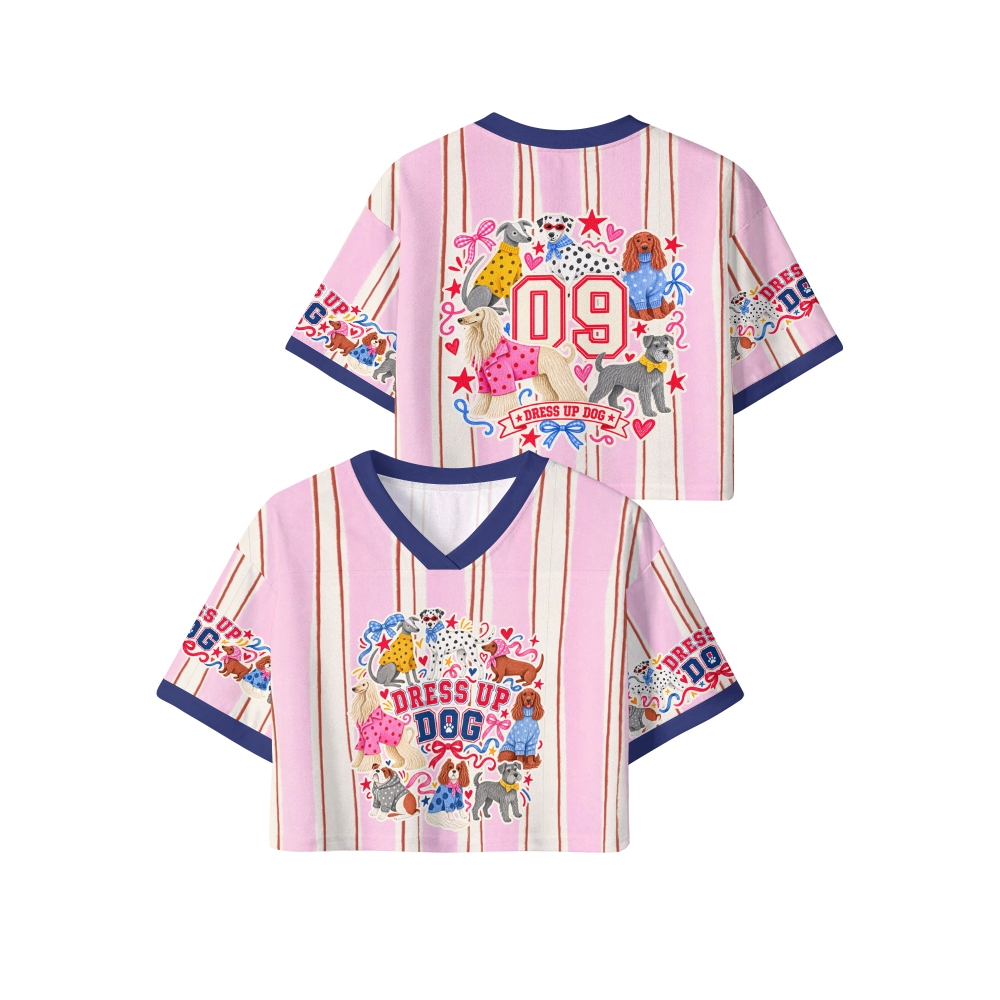 Dress up dogs Crop Sport Jersey Shirts 
