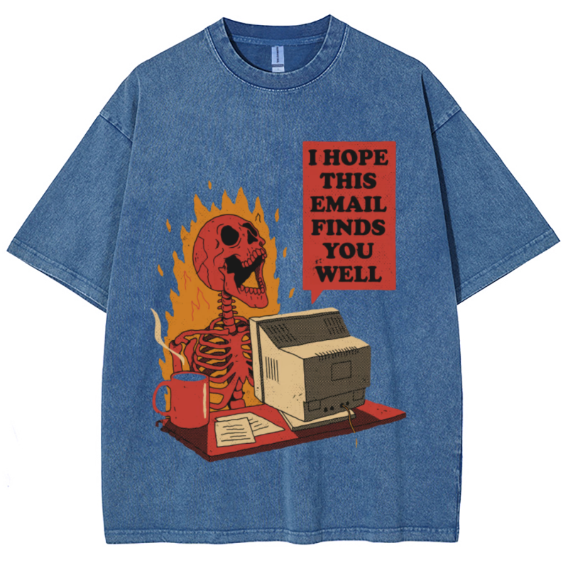 You Got Mail Unisex Vintage Wash Denim T-Shirts [💥Buy 4 get 5th 50%OFF]