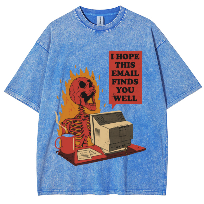 You Got Mail Unisex Vintage Wash Denim T-Shirts [💥Buy 4 get 5th 50%OFF]