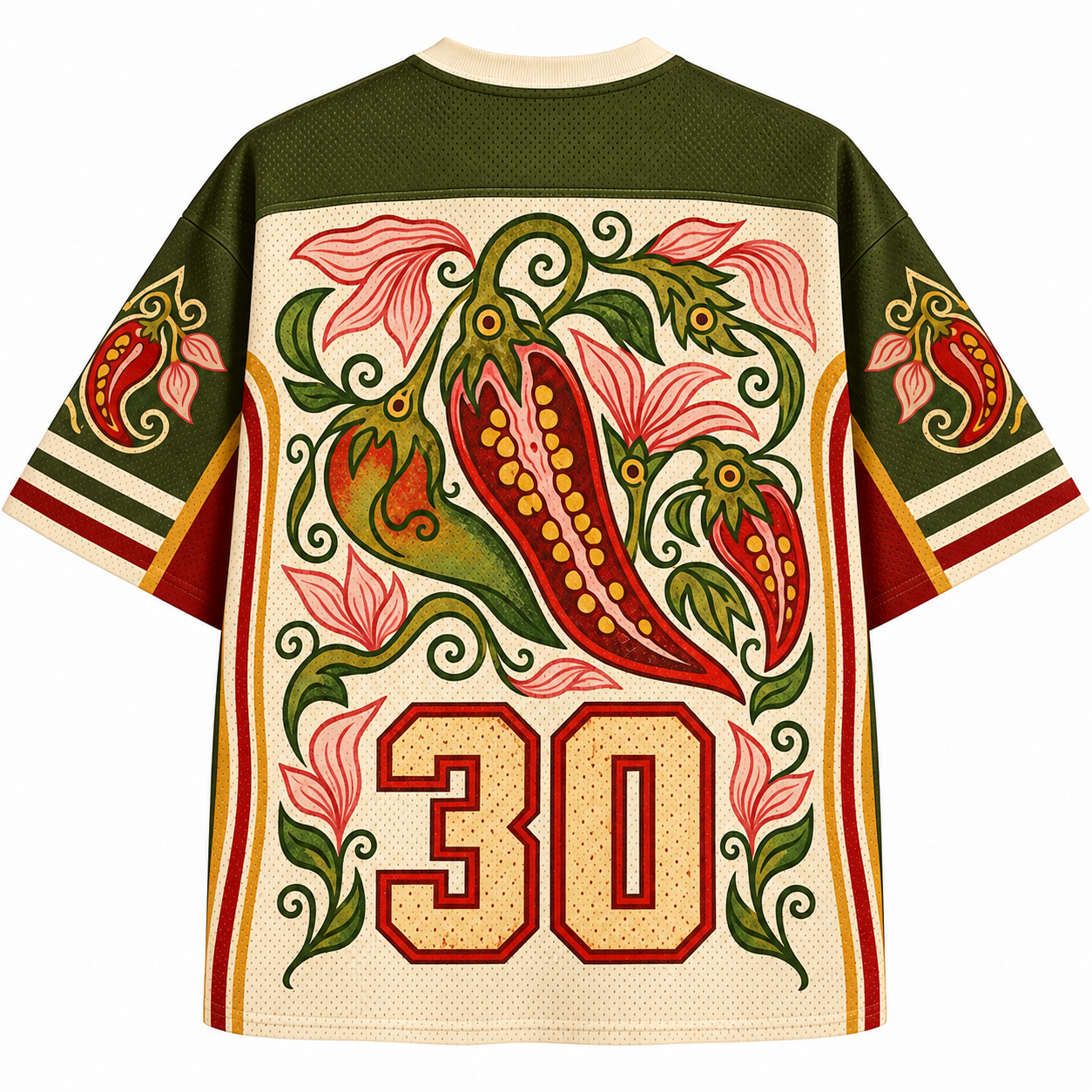Retro Chili Pepper Mesh Jersey