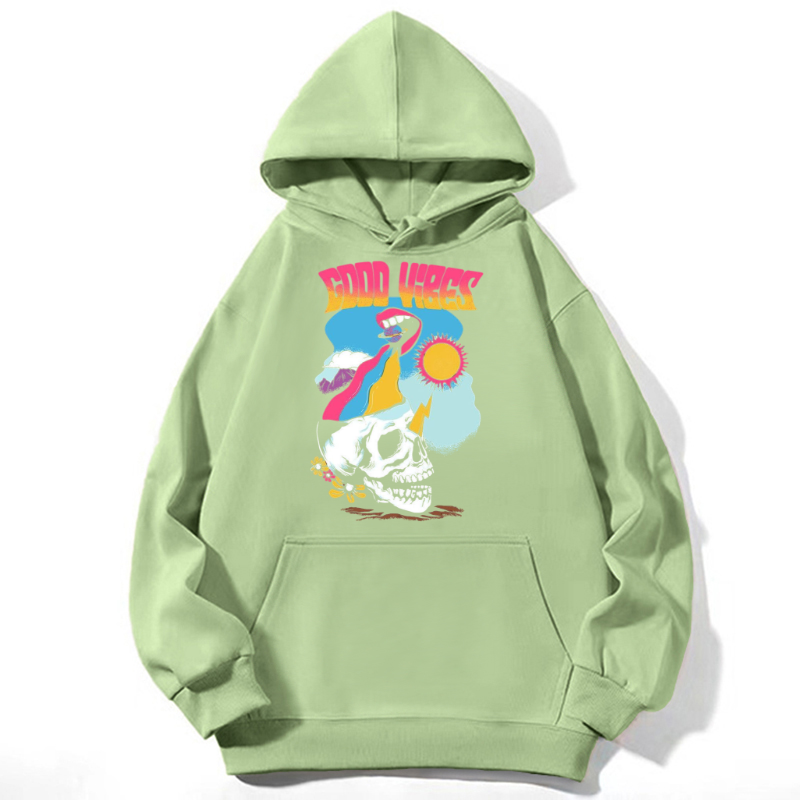 Good Vibes Unisex Casual Hoodie Sweatshirt