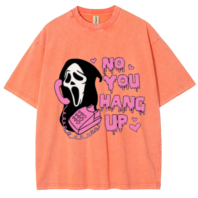 No You Hang Up Unisex Vintage Wash Denim T-Shirts-Print-cool