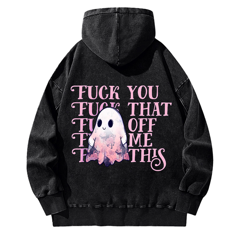 Mantra For Those Who Need It Back Printed Unisex Casual Washed Hoodie Sweatshirt