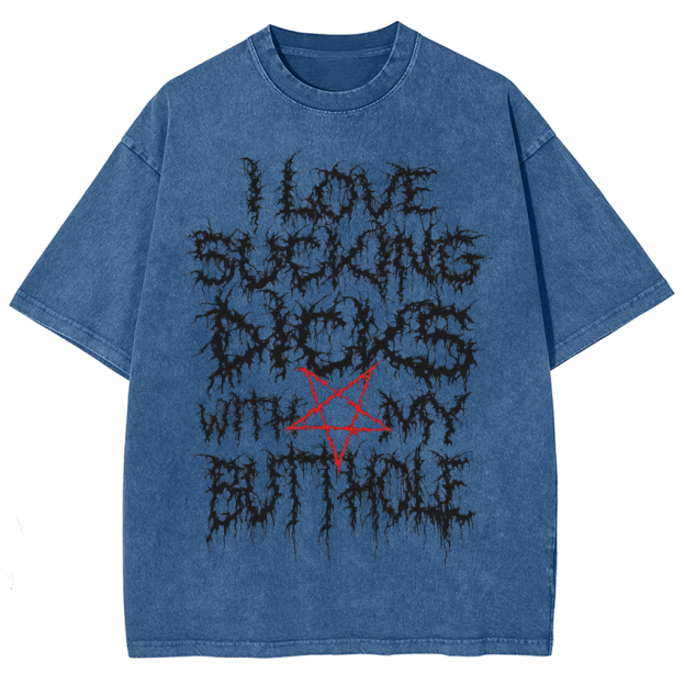 I Love Dicks Vintage Snowflake Washed T-Shirt