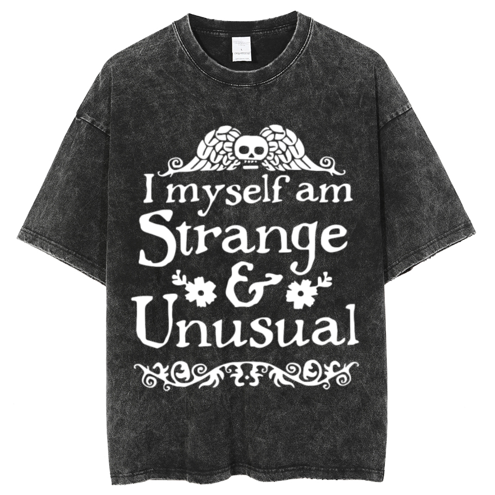Strange And Unusual Unisex Vintage Washed Tee PrintCool