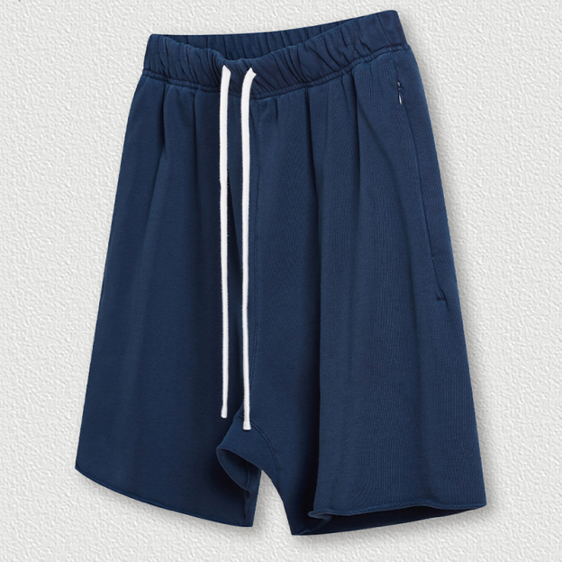 Vintage Unisex Casual Washed Plain Shorts 