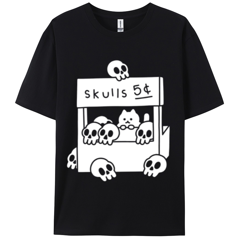 Skulls 4 Sale Women Round Neck Casual Short Sleeve T-Shirt