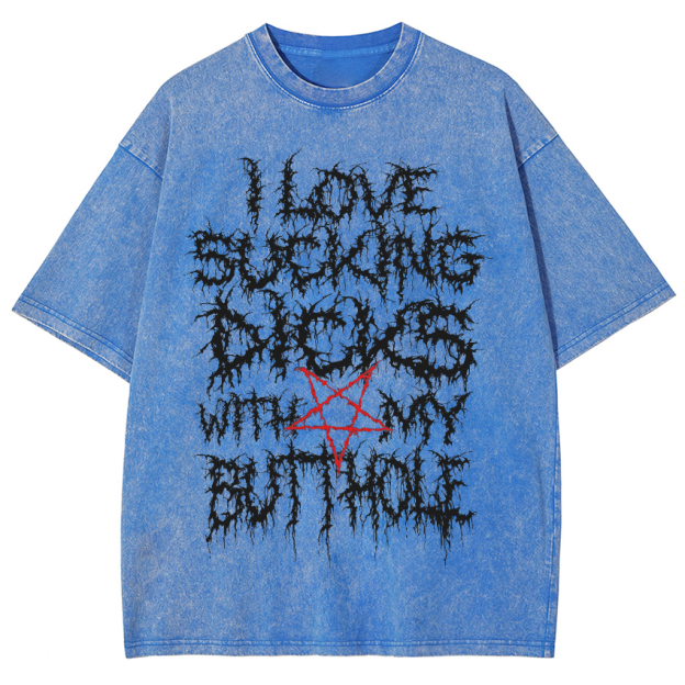 I Love Dicks Vintage Snowflake Washed T-Shirt